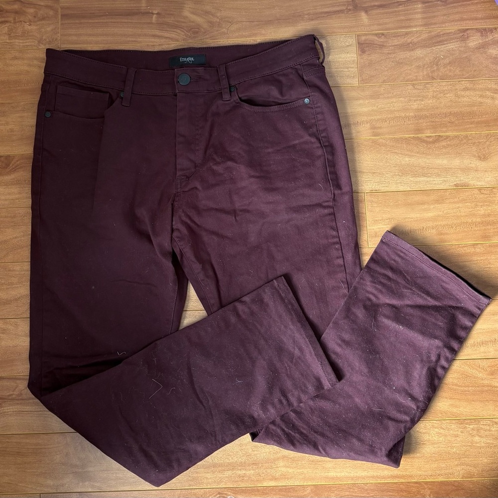 Burgundy Cargo Pants for Men